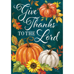 Give Thanks Pumpkin Garden Flag