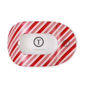 Flat Round Hair Clip Candy Cane Crush