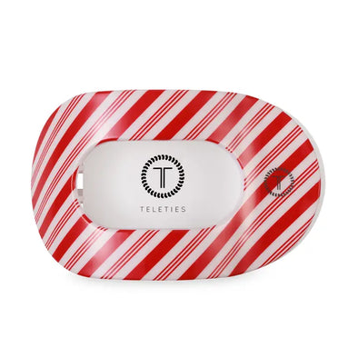 Flat Round Hair Clip Candy Cane Crush