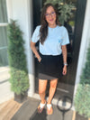 Cotton Gauze Skort (Black)