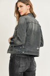 Grey Vintage Washed Denim Jacket