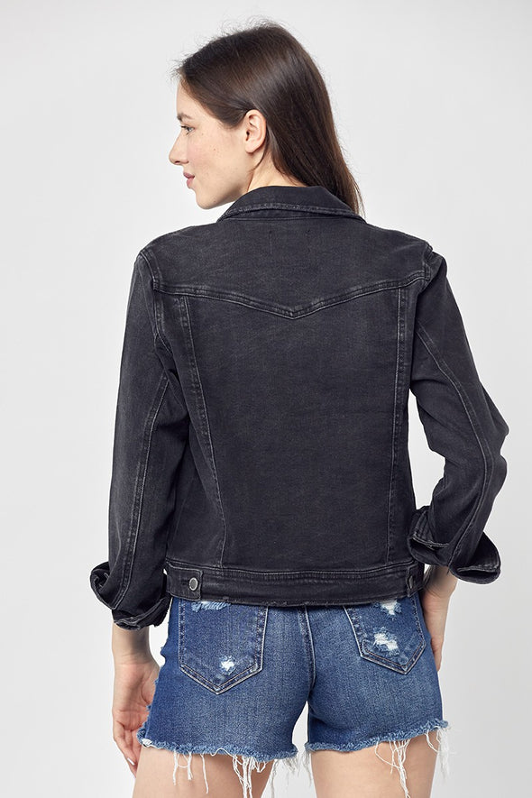 Black Classic Vintage Denim Jacket