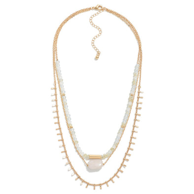 Crystal Triple Layer Necklace