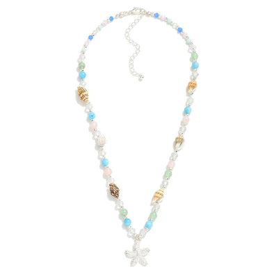 Shell and Starfish Beaded Necklace