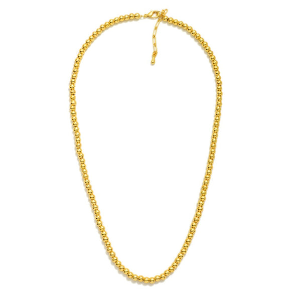 Metal Beaded Necklace (Gold & Silver)