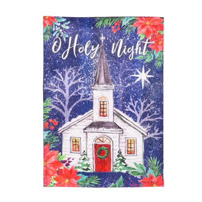 Holy Night Moire Garden Flag