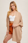 Wide Sleeve Open Front Cardigan (2 colors)