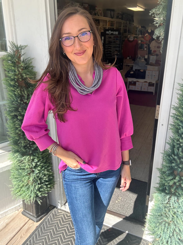 Magenta Jocelyn Top
