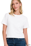 Cropped Crew Neck Tee (