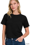 Cropped Crew Neck Tee (