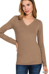 Brushed Microfiber LS V-neck Tee (5 Colors)