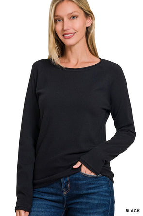 Black Round Neck Sweater