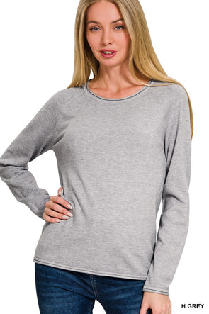 H Grey Round Neck Sweater