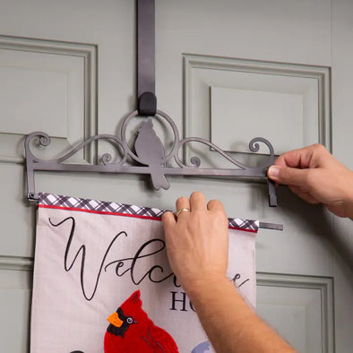 Cardinal Garden Flag Over the Door Hanger