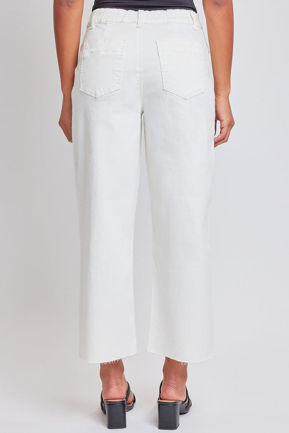 Pearl Cropped High-Rise Wide Leg Trouser Pants