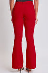 Ruby Red Hyperstretch High Rise Flare