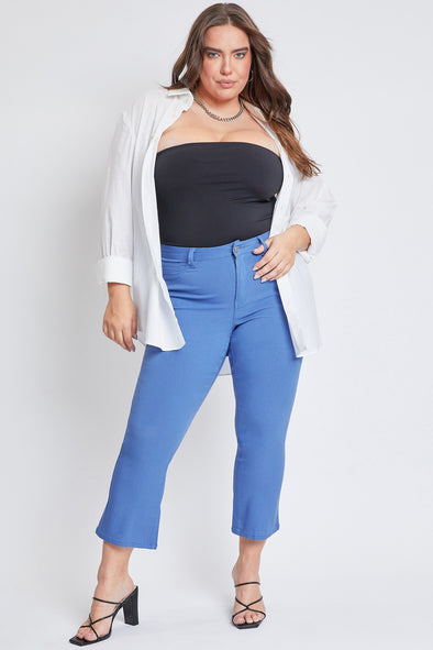 Plus Blue Bay Hyperstretch Cropped Kick Flare Pants