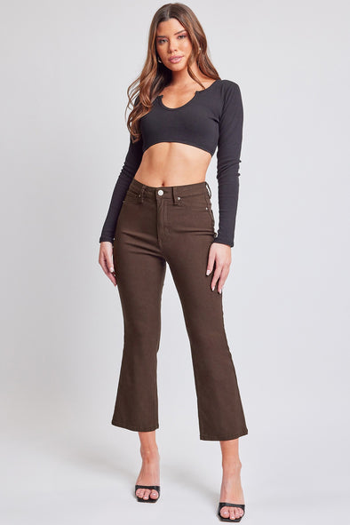 Coco-Cocoa Hyperstretch Cropped Kick Flare Pants