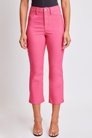 Fiery Coral Hyperstretch Cropped Kick Flare