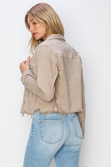 Taupe Denim Jacket