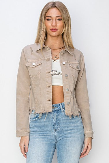 Taupe Denim Jacket