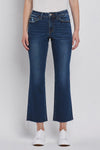 High Rise Cropped Mini Bootcut Jeans