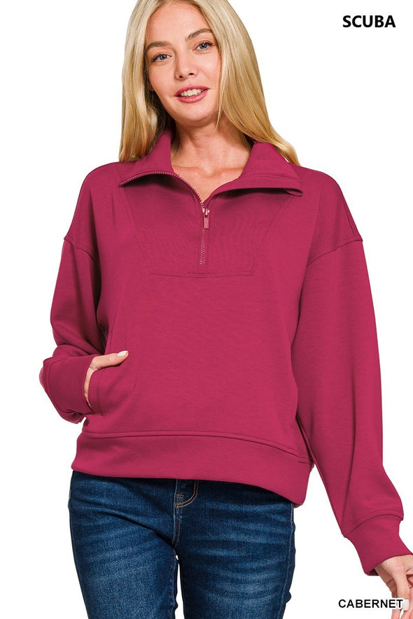 Scuba Half Zip Pullover (4 Colors)
