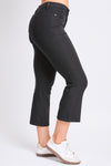 Black Hyperstretch Cropped Kick Flare Pants