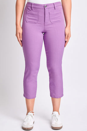 Hydrangea Hyperstreych High Rise Crop Straight Leg Pants