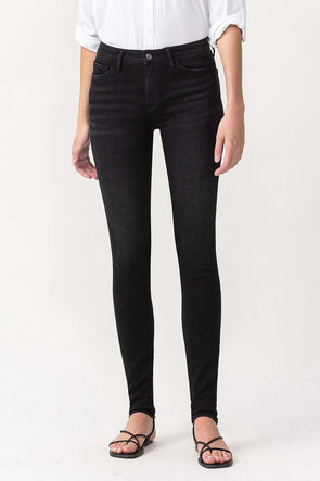 Black Mid Rise Skinny Jeans