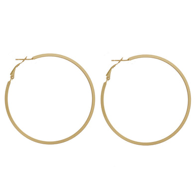 Large Matte Gold Hoops