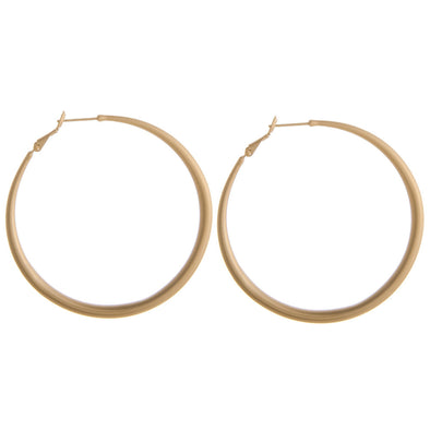 Matte 2" Hoop Earrings (Gold & Silver)
