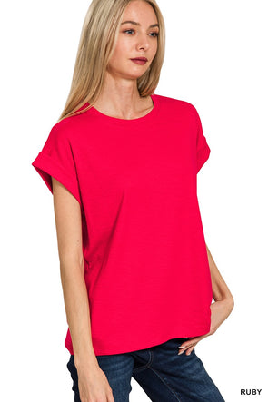 Ruby Modal Rolled Sleeve Tee