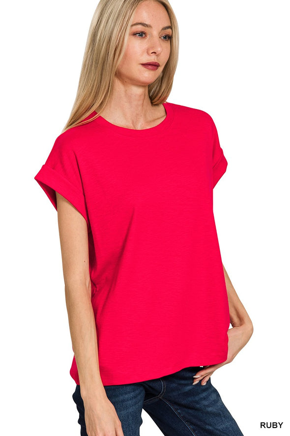 Ruby Modal Rolled Sleeve Tee