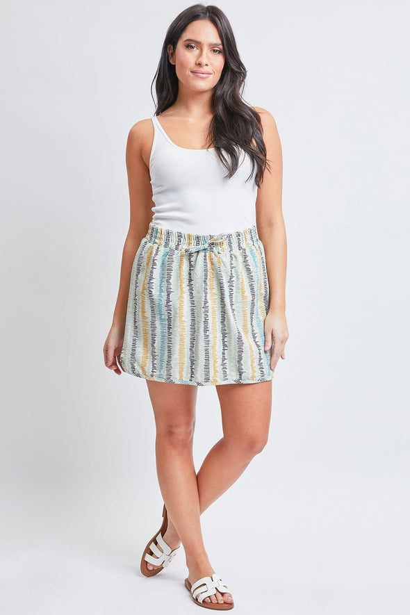Blue and Yellow Stripe Dry Fit Skort