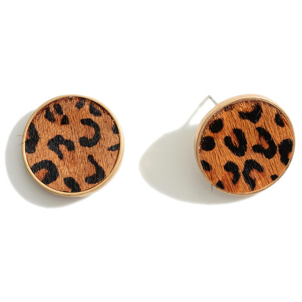 Leopard Stud Earrings