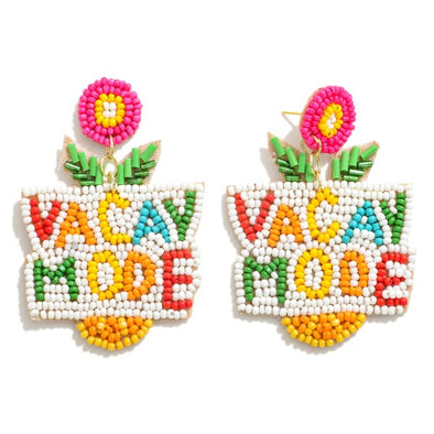 Vacay Mode Seed Bead Earrings