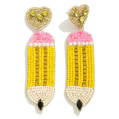Pencil Seed Bead Earrings