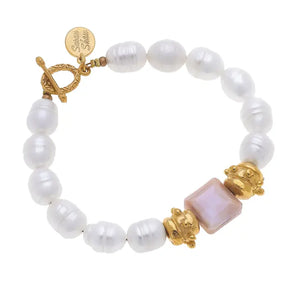 Susan Shaw London Pearl Blush Crystal Bracelet