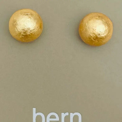 Gold Mache' Pearl Earrings