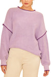 Lavender Detail Edge Sweater