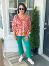 Cotton Pink Floral Top