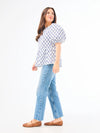 Nina Floral Foulard Navy Top
