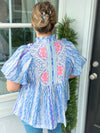 Purple Watercolor Aztec Top