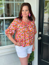 Cotton Pink Floral Top
