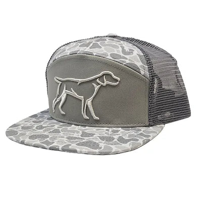 Grey Backwoods Camo 7 Panel 3D Puff (RH-191)
