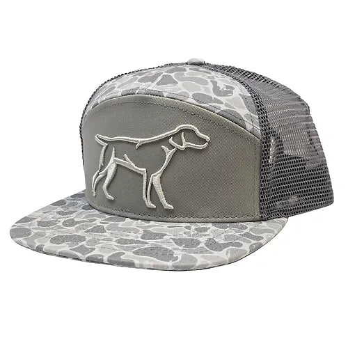 Grey Backwoods Camo 7 Panel 3D Puff (RH-191)
