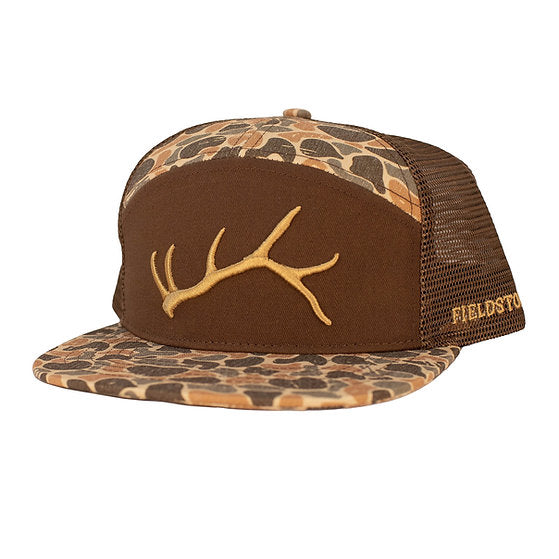 7 Panel Woodlands Camo Shed Hat (RH-187)