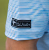 Old South Blue Sky Stripe Performance Polo