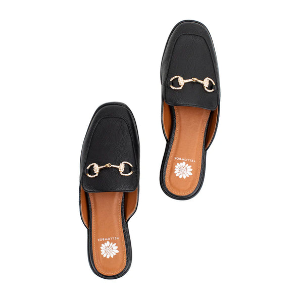 Black Jolene Loafer Mule (Yellow Box)